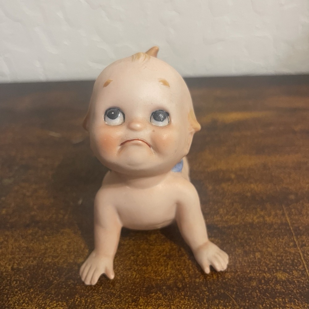 Vintage Kewpie Porcelain Bisque Doll 3"